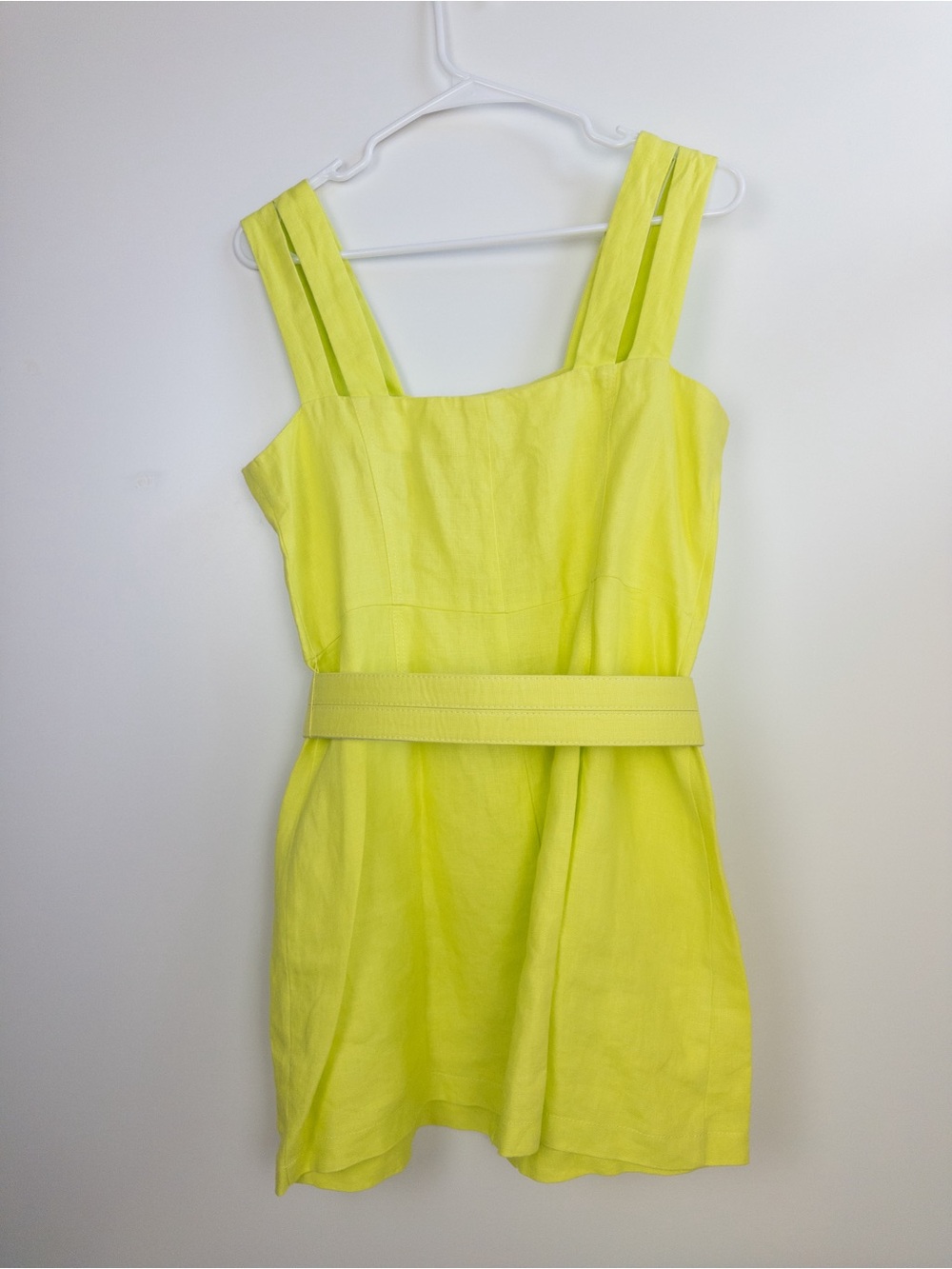 Nicholas Button Double Strap Dress Fluorescent Lime Size 6 - Picture 10 of 14